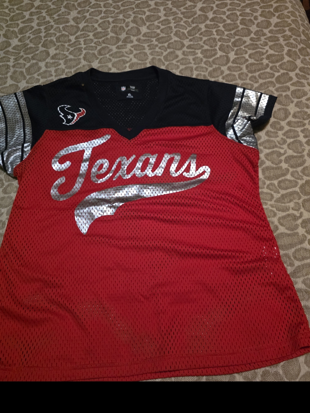 Houston Texans Womens Red & Navy Jersey Top